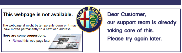 courtesypage website alfaromeo